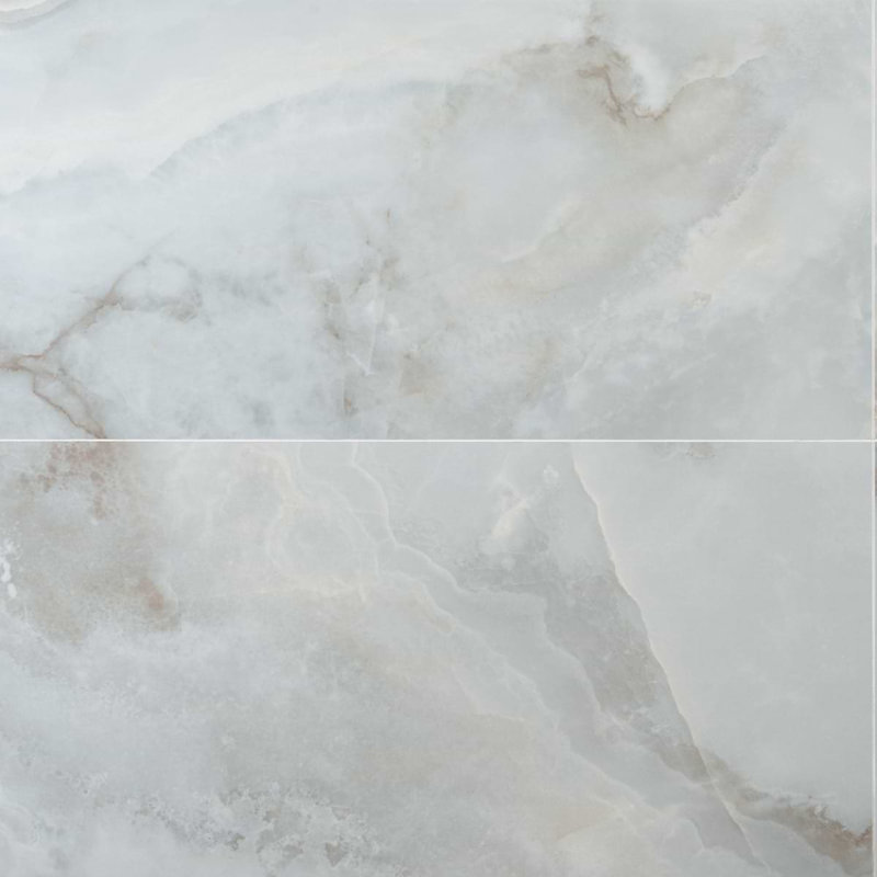 Jewel Onyx 24X48 Polished Porcelain Tile, Pearl