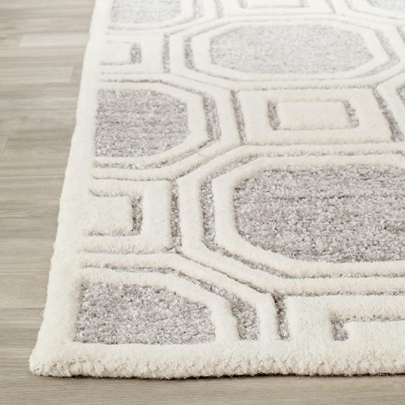 Trakia Hand Tufted Performance Geometric Rug, Rectangle 8' x 10'