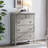 31.50"Gray Solid Wood Five-Drawer Cabinet