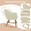 Chaise berçante rembourrée, fauteuil oscillant avec coussin confortable-1766816259