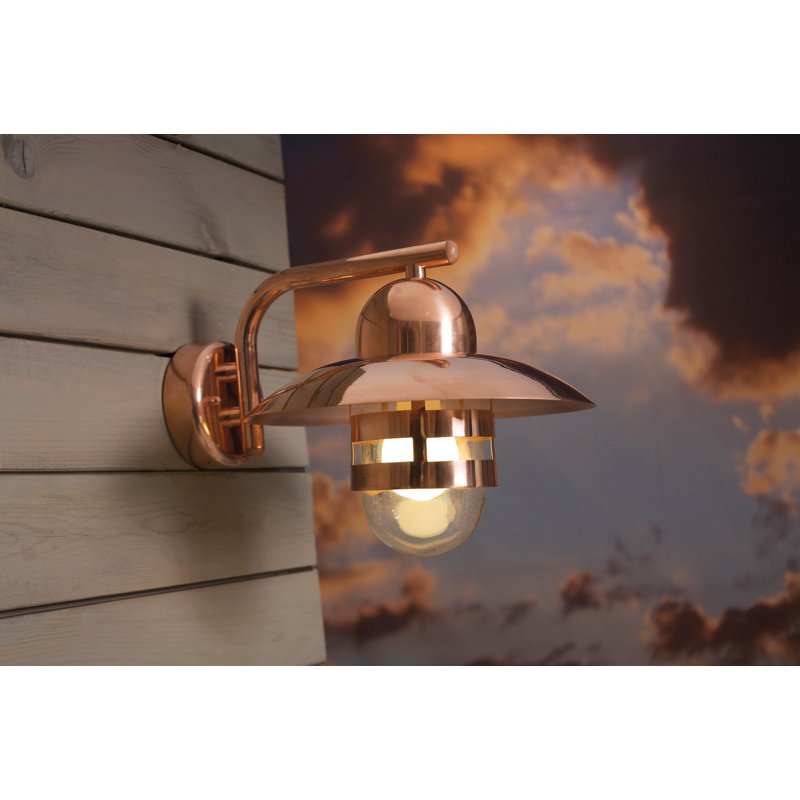 24cm H Outdoor Barn Light, Copper