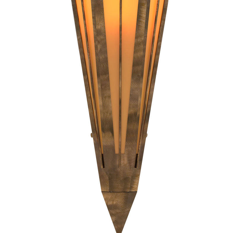 Applique murale 7,25 po de largeur Brum, Idalight, Ambre, Cuivre antique