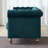 Gevon Velvet Roll Arm Sofa, Chesterfield Sofa for Living Room Upholstered with Smooth,Breathable Fabric-1936811542