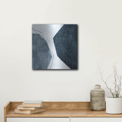  «Adjacent Abstraction 2» par Emma Scarvey, art mural en métal, 12 po x 12 po