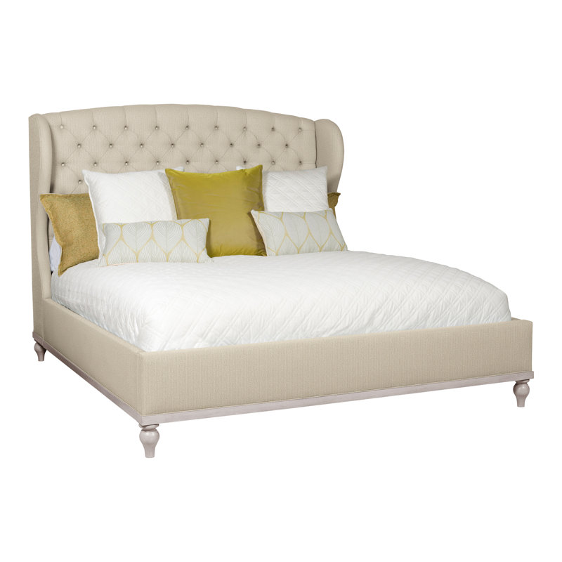 Emma King Bed, Tuck Linen, Dove Gray, No
