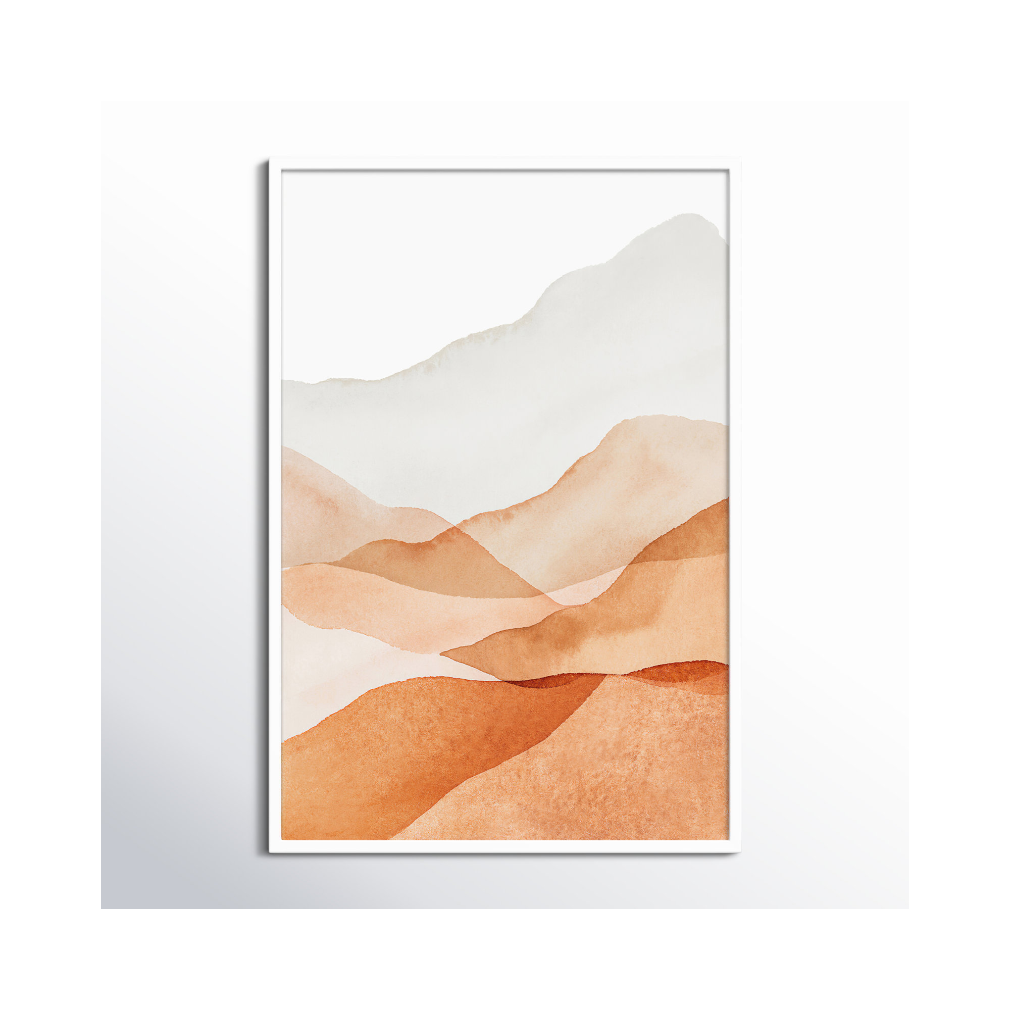Mountain Range III by Amy Lighthall, White, 41.25" H x 28.25" W x 0.88" D