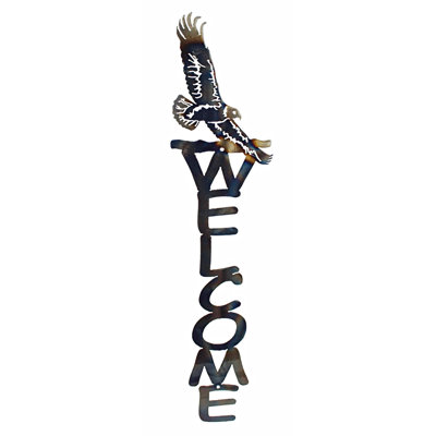 EAGLE FLYING VERTICAL WELCOME