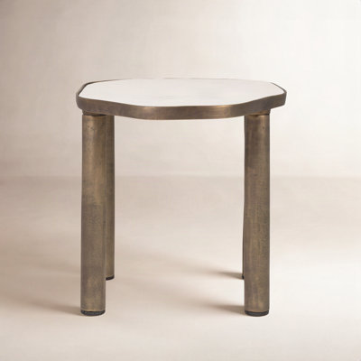 Tillie 23" Genuine Marble End Table