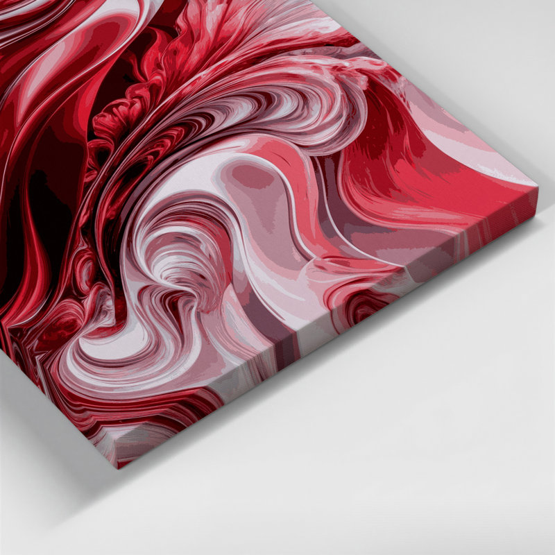 Art numérique sur toile, "Abstraction numérique 55", H 11 po x l 14 po