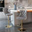 Tabourets de bar pivotants en velours doré à hauteur réglable de 25 à 33 pouces, tabourets de bar rembourrés modernes avec dossier capitonné confortable pour un pub à la maison et un îlot de cuisine (gris, ensemble de 2)-1016174539-1016174519