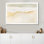 Or et blanc, horizon tropical sur la plage - Tableau abstrait encadré
