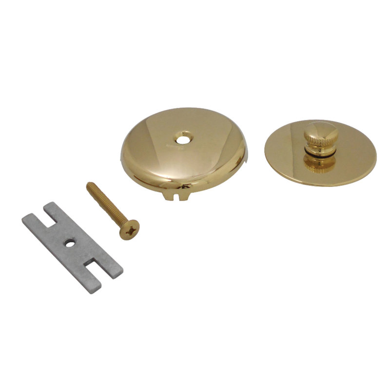 Kingston Brass Trimscape Zinc Alloy Lift and Turn Tub Drain Replacement Trim Kit, Polished Brass