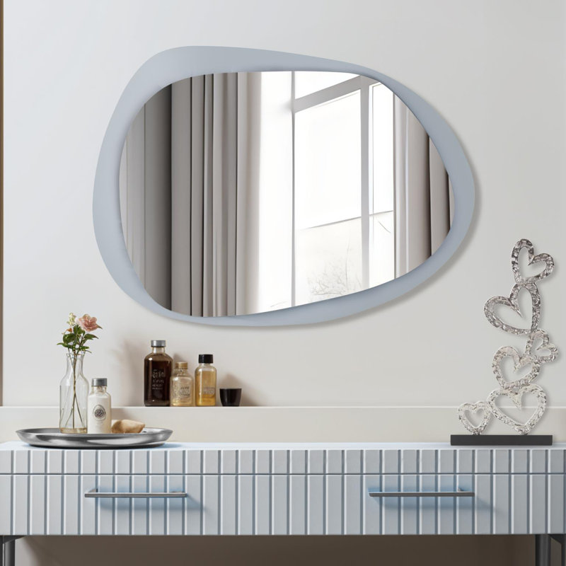 Miroir asymétrique avec cadre en verre gris Ahrends