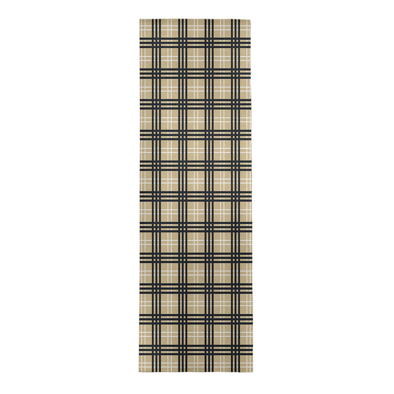 Tapis à carreaux beige, Tapis de couloir 2 pi 6 po x 8 pi