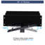 Support de plancher pivotant noir avec tablettes Torbin, peut supporter jusqu'à 110 lb-2029294802-2037653280
