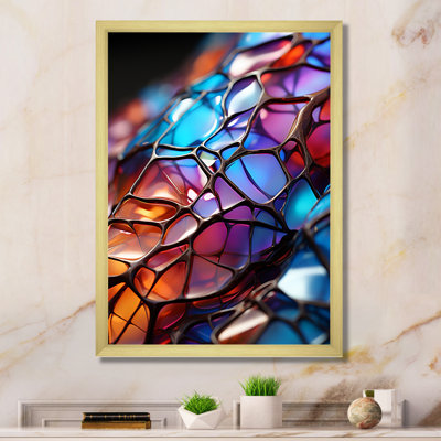 «Opalescent Abstract Fractal Glass Relief II»