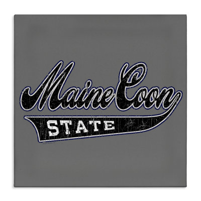 Art mural sur toile «Varsity Maine Coon State» par Spirit Animals / Life Is High