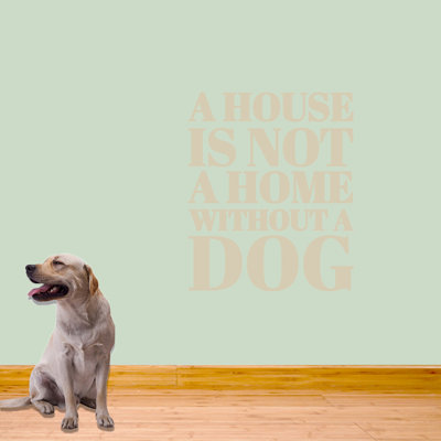 Décalcomanie murale « a house is not a home is not a dog »