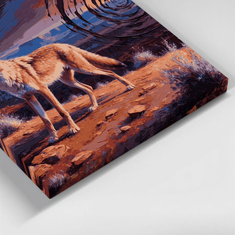 «Southwestern Animals», art mural sur toile mauve 15, H 24 po x l 36 po