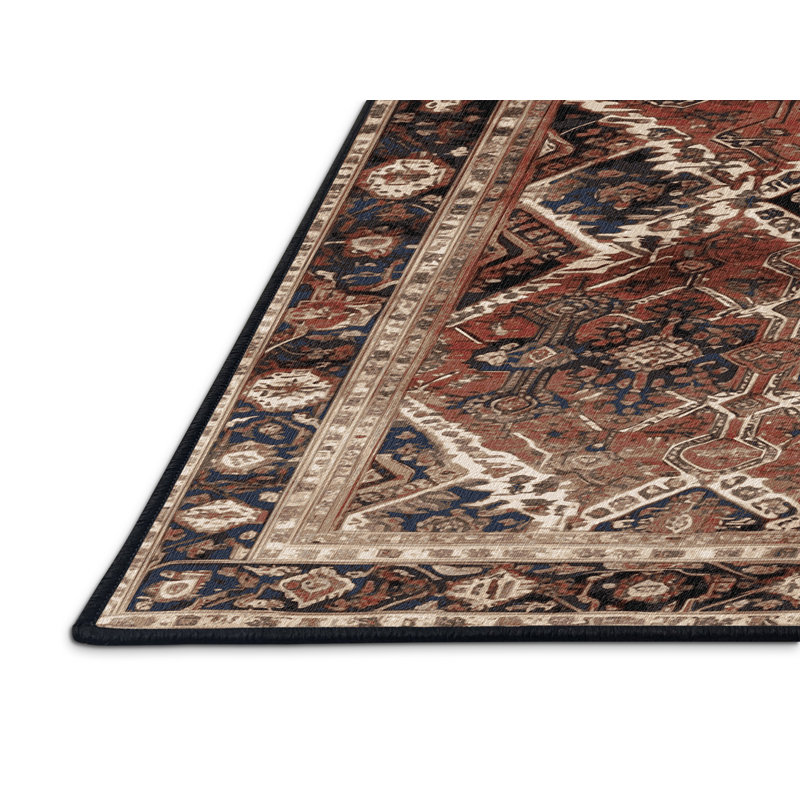 Tapis brun lavable à la machine, Carré 5 pi