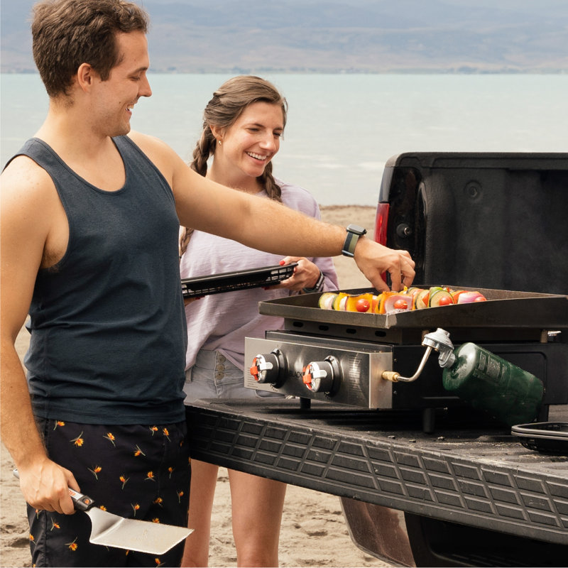 Blackstone 22" Original Omnivore Tabletop Griddle 2-Burner Liquid Propane Flat Top Grill
