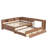 Daybed With Trundle,Wood Daybed Frame with Storage Drawers,Side Shelves and Desk-793617188-793617243
