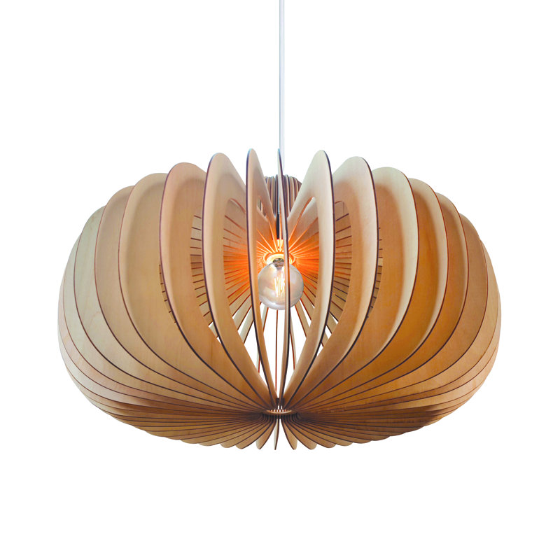 1 - Light Satin Pendant, Brown, White