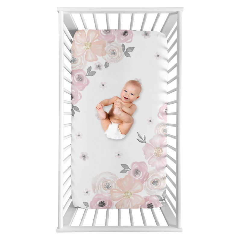 Drap-housse aquarelle, Rose gris