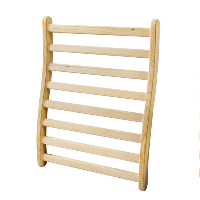 S-Shape Canadian Hemlock Wood Sauna Backrest - Non-Toxic Sauna Chair Bench Accessory