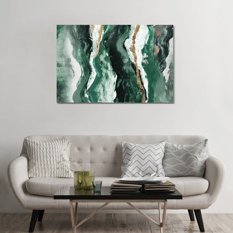 Effectus II, Teal, 32" H x 48" W