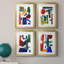 Colorful Shapes I " Colourful Shapes I " 4 - Pieces