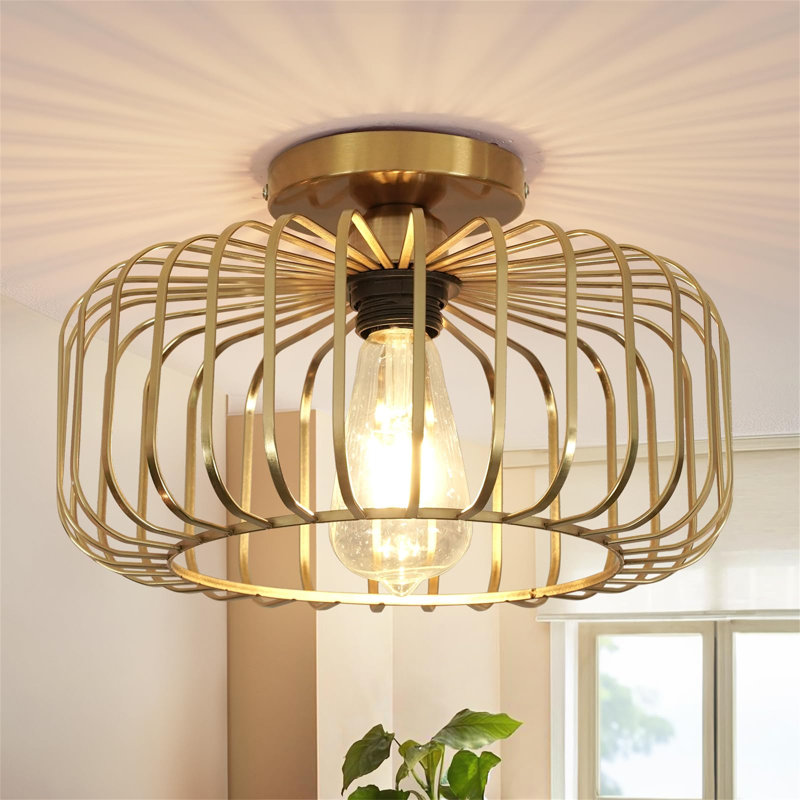Semi Flush Mount, Gold