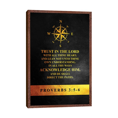 Proverbs 3:5-6 Bible Verse by Adrian Baldovino - Print on Canvas