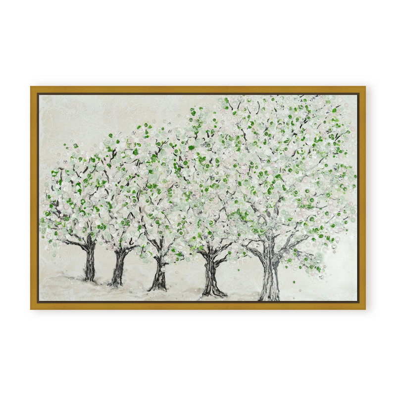 Nature Inspired "Springtime Serenity" Canvas Wall Art By , 30" H x 40" W, Framed Print, Brown