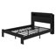 Base de lit plateforme avec tête de lit à DEL et grand rangement sous le lit-880366846