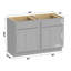 Base de meuble-lavabo double 48 po seulement-106891090