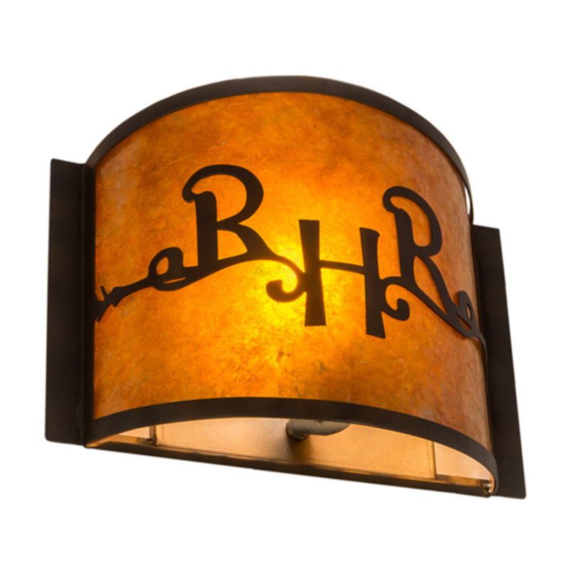 Ridin Hy Personalized 1 - Light Flush Mounted Sconce