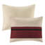 Édredon rouge en faux suède rouge - 7 pièces 2 taies décoratives 3 coussins décoratifs Lavable à la machine Jupe de lit