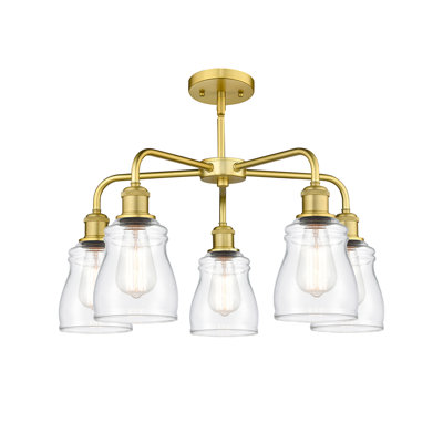 Lustre en forme de cloche à 5 lumières Bryanie