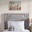 Tête de lit tapissier rectangulaire gris-beige H 23,34 po x l 38,54 po x P 2,06 po-726332882