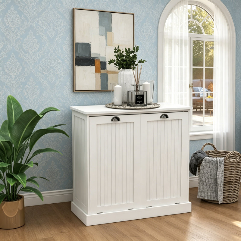 Armoire décorative Theddy, Blanc