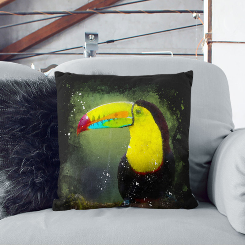 Square Throw Cushion, 40cm H x 40cm W x 15cm D
