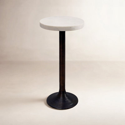 Shorsey 11" Genuine Marble End Table