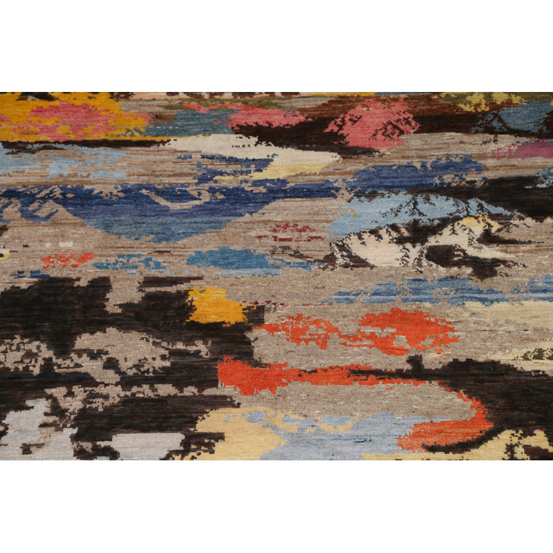 Tapis moderne à motif abstrait All-Over 7 x 10