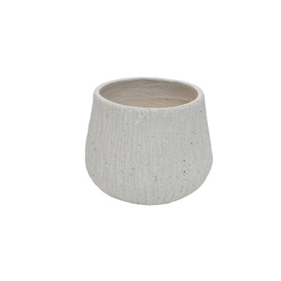 11" Dia X 9.06" H Large Round Planters For Indoor Plants, Outdoor Planters With Drainage Holes, Magnesium Oxide Plant Pot With Cement Texture Plant Pots Indoor & Outdoor For Home Garden Patio