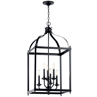 Foyer 6 - Light Dimmable Lantern Square / Rectangle Chandelier