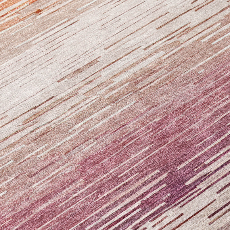 Tapis intérieur / extérieur lavable à la machine Chantille ACN2886, Aubergine, 10 pi x 14 pi