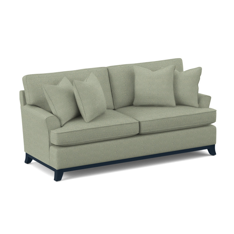 Oaks Way Sofa, Green Performance Fabric; 0851-54, Navy Finish