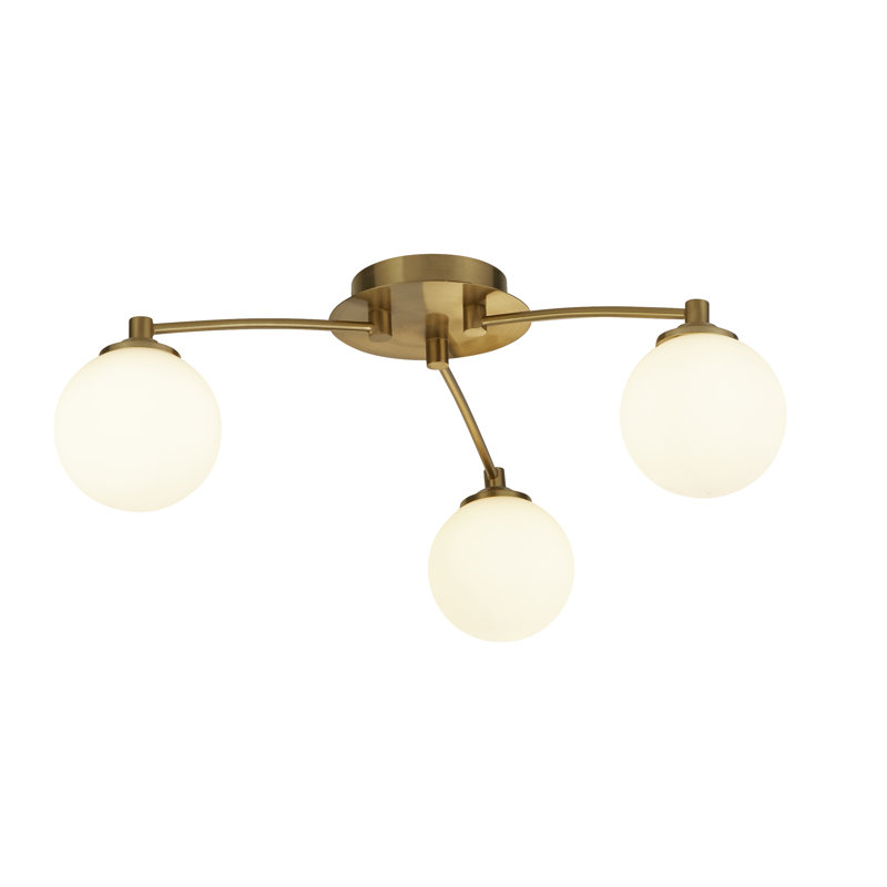 Sausalito Flush Mount, Gold, White
