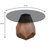 Gwinn Modern Round Dining Table With Glass/Sintered Stone Top And Walnut Ash Wood Pedestal Base For Dining Room, Kitchen, Breakfast Nook-1943699210